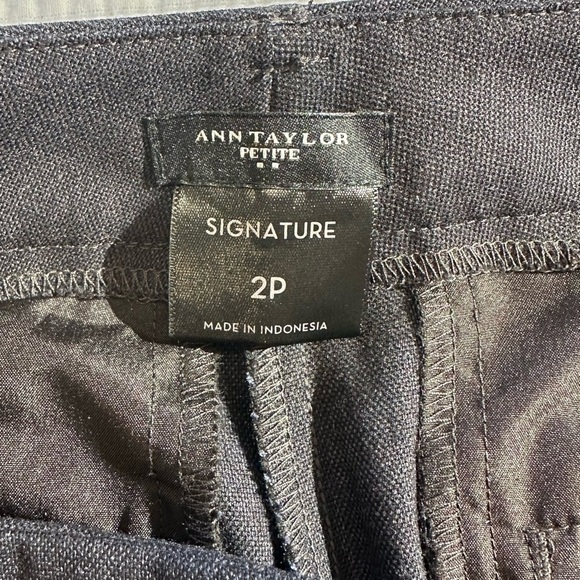Ann Taylor Petite Signature Style Women Pants, Navy/Grayish Color Size 2P - Picture 4 of 13